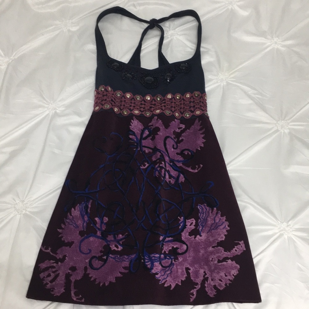 Free People Embellished Mini Dress